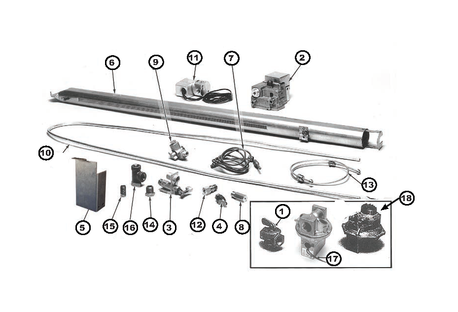 LGB-20 Thermally Supervised Pilot to Standard Controls Drawing